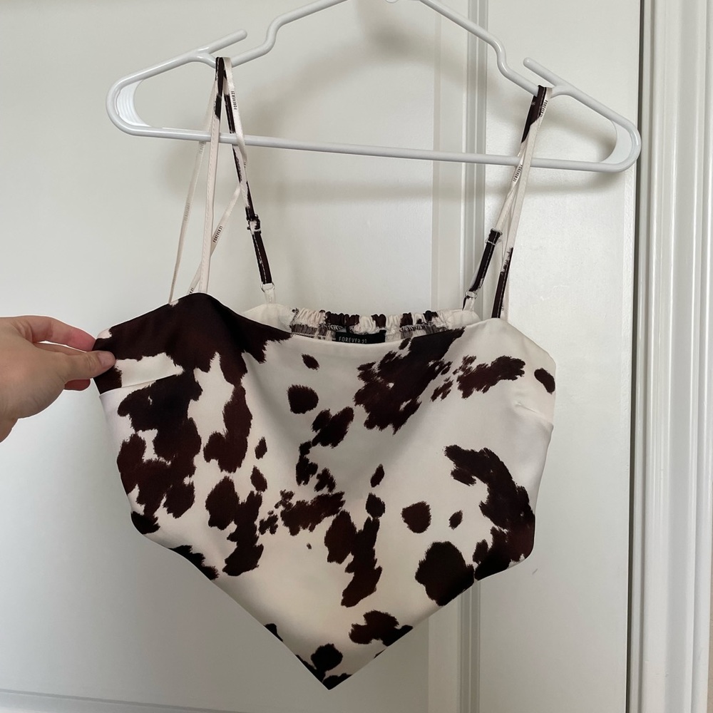Cow print top